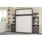 Bestar Cielo 99W Full Murphy Bed with Floating Shelves and Drawers (98W), Bark Grey & White 80891-47 - alternate 2